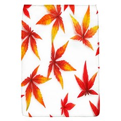 Colorful Autumn Leaves On White Background Flap Covers (s)  by Simbadda