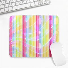 Colorful Abstract Stripes Circles And Waves Wallpaper Background Large Mousepads by Simbadda