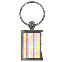 Colorful Abstract Stripes Circles And Waves Wallpaper Background Key Chains (rectangle)  by Simbadda