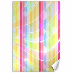 Colorful Abstract Stripes Circles And Waves Wallpaper Background Canvas 20  X 30   by Simbadda