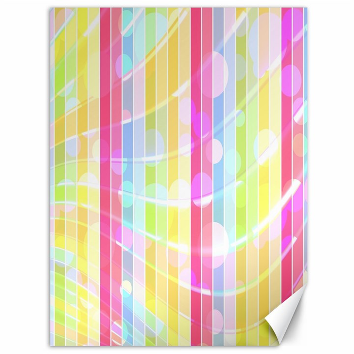 Colorful Abstract Stripes Circles And Waves Wallpaper Background Canvas 36  x 48  