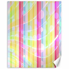 Colorful Abstract Stripes Circles And Waves Wallpaper Background Canvas 11  X 14   by Simbadda