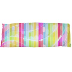 Colorful Abstract Stripes Circles And Waves Wallpaper Background Body Pillow Case Dakimakura (two Sides) by Simbadda