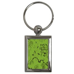 Abstract Green Background Natural Motive Key Chains (rectangle)  by Simbadda