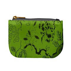 Abstract Green Background Natural Motive Mini Coin Purses by Simbadda