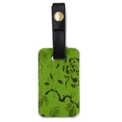 Abstract Green Background Natural Motive Luggage Tags (one Side)  by Simbadda