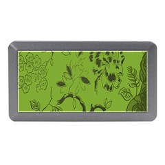 Abstract Green Background Natural Motive Memory Card Reader (mini) by Simbadda