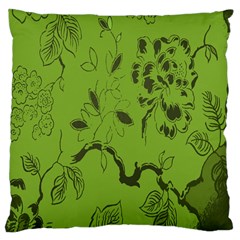 Abstract Green Background Natural Motive Large Cushion Case (two Sides) by Simbadda