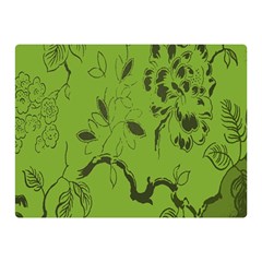 Abstract Green Background Natural Motive Double Sided Flano Blanket (mini)  by Simbadda