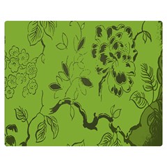 Abstract Green Background Natural Motive Double Sided Flano Blanket (medium) 