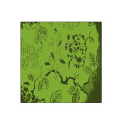 Abstract Green Background Natural Motive Satin Bandana Scarf by Simbadda