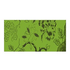 Abstract Green Background Natural Motive Satin Wrap by Simbadda