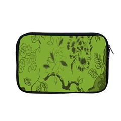 Abstract Green Background Natural Motive Apple Macbook Pro 13  Zipper Case by Simbadda