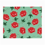 Floral Roses Wallpaper Red Pattern Background Seamless Illustration Small Glasses Cloth (2-Side) Back