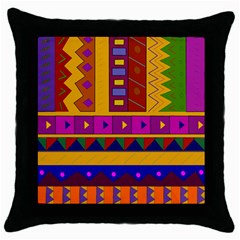 Abstract A Colorful Modern Illustration Throw Pillow Case (black) by Simbadda