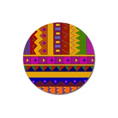 Abstract A Colorful Modern Illustration Magnet 3  (round) by Simbadda