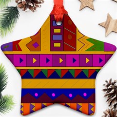 Abstract A Colorful Modern Illustration Star Ornament (two Sides) by Simbadda