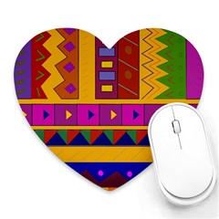 Abstract A Colorful Modern Illustration Heart Mousepads by Simbadda