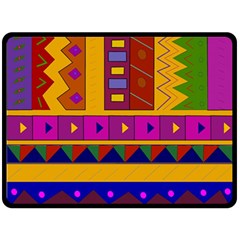 Abstract A Colorful Modern Illustration Double Sided Fleece Blanket (large)  by Simbadda