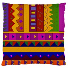 Abstract A Colorful Modern Illustration Large Flano Cushion Case (one Side) by Simbadda