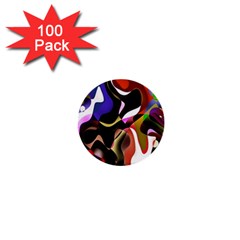 Colourful Abstract Background Design 1  Mini Buttons (100 Pack)  by Simbadda