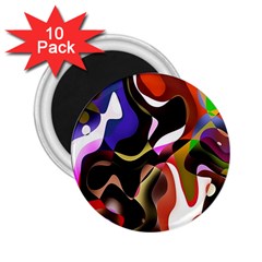 Colourful Abstract Background Design 2 25  Magnets (10 Pack) 