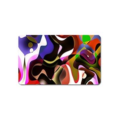 Colourful Abstract Background Design Magnet (name Card) by Simbadda