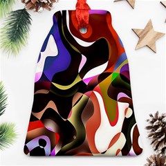 Colourful Abstract Background Design Bell Ornament (two Sides) by Simbadda