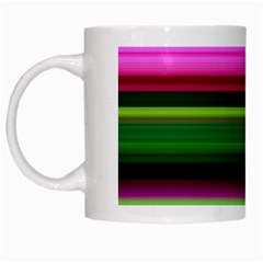 Multi Colored Stripes Background Wallpaper White Mugs by Simbadda