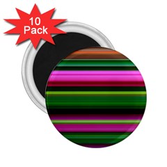 Multi Colored Stripes Background Wallpaper 2 25  Magnets (10 Pack)  by Simbadda