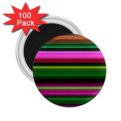 Multi Colored Stripes Background Wallpaper 2 25  Magnets (100 Pack)  by Simbadda