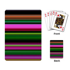 Multi Colored Stripes Background Wallpaper Playing Card by Simbadda