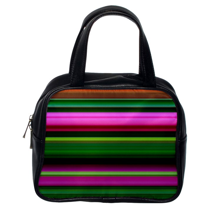 Multi Colored Stripes Background Wallpaper Classic Handbags (One Side)