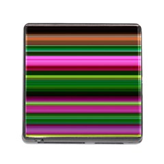 Multi Colored Stripes Background Wallpaper Memory Card Reader (square) by Simbadda