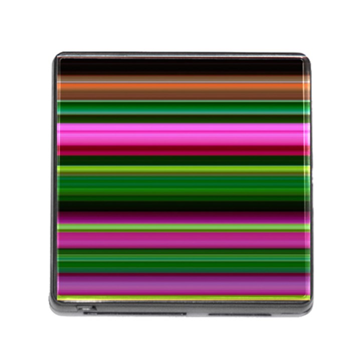 Multi Colored Stripes Background Wallpaper Memory Card Reader (Square)