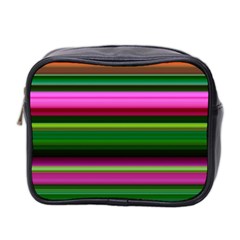 Multi Colored Stripes Background Wallpaper Mini Toiletries Bag 2-side by Simbadda