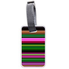 Multi Colored Stripes Background Wallpaper Luggage Tags (one Side)  by Simbadda