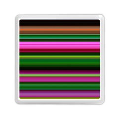 Multi Colored Stripes Background Wallpaper Memory Card Reader (square)  by Simbadda