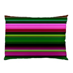 Multi Colored Stripes Background Wallpaper Pillow Case (two Sides) by Simbadda