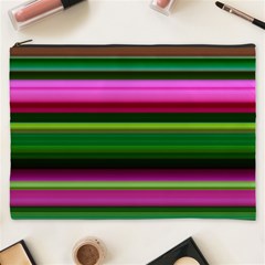 Multi Colored Stripes Background Wallpaper Cosmetic Bag (xxxl)  by Simbadda