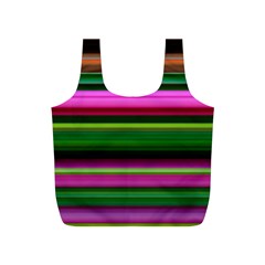 Multi Colored Stripes Background Wallpaper Full Print Recycle Bags (s)  by Simbadda