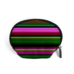 Multi Colored Stripes Background Wallpaper Accessory Pouches (small)  by Simbadda