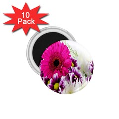 Pink Purple And White Flower Bouquet 1.75  Magnets (10 pack) 