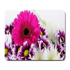 Pink Purple And White Flower Bouquet Large Mousepads