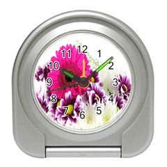 Pink Purple And White Flower Bouquet Travel Alarm Clocks