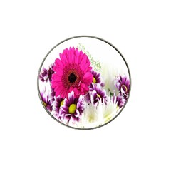 Pink Purple And White Flower Bouquet Hat Clip Ball Marker