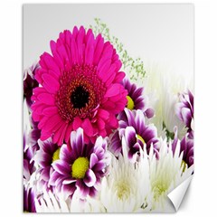 Pink Purple And White Flower Bouquet Canvas 16  x 20  