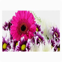 Pink Purple And White Flower Bouquet Large Glasses Cloth (2-Side)