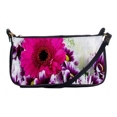 Pink Purple And White Flower Bouquet Shoulder Clutch Bags