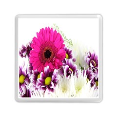 Pink Purple And White Flower Bouquet Memory Card Reader (Square) 